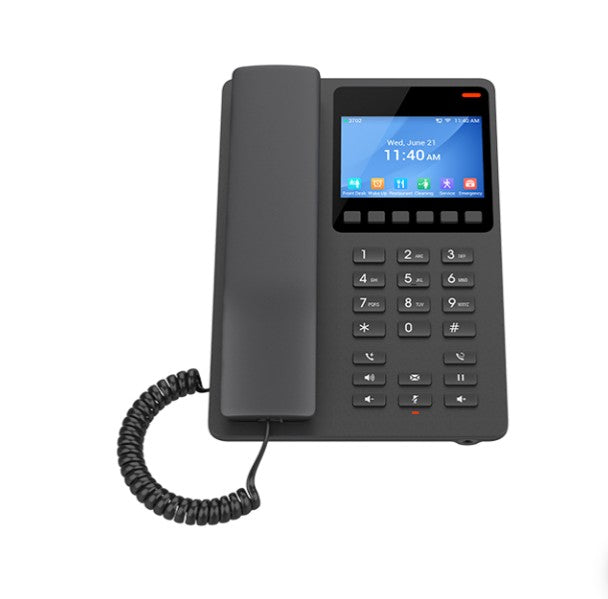 Grandstream GHP631W Desktop Hotel Phone, 3.5' Color LCD, PoE, Dual-band WiFi 6, Black Grandstream GHP631W Desktop Hotel Phone, 3.5' Color LCD, PoE, Dual-band WiFi 6, Black